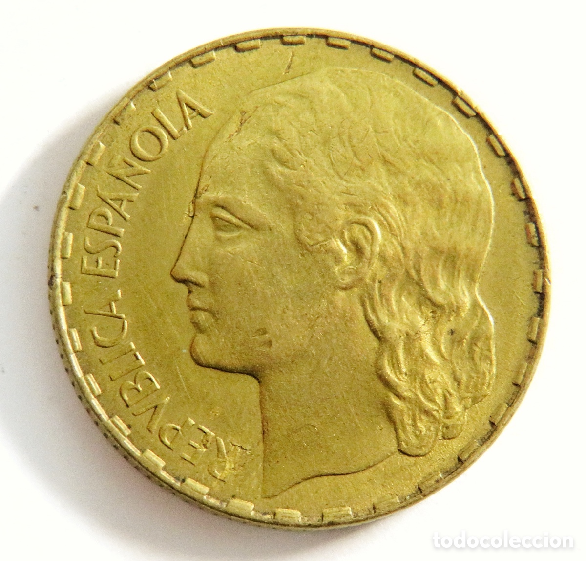 Monedas Rep&uacute;blica: Moneda de 1 Peseta 1937 II Rep&uacute;blica Espa&ntilde;ola Moneda Hist&oacute;rica Guerra Civil