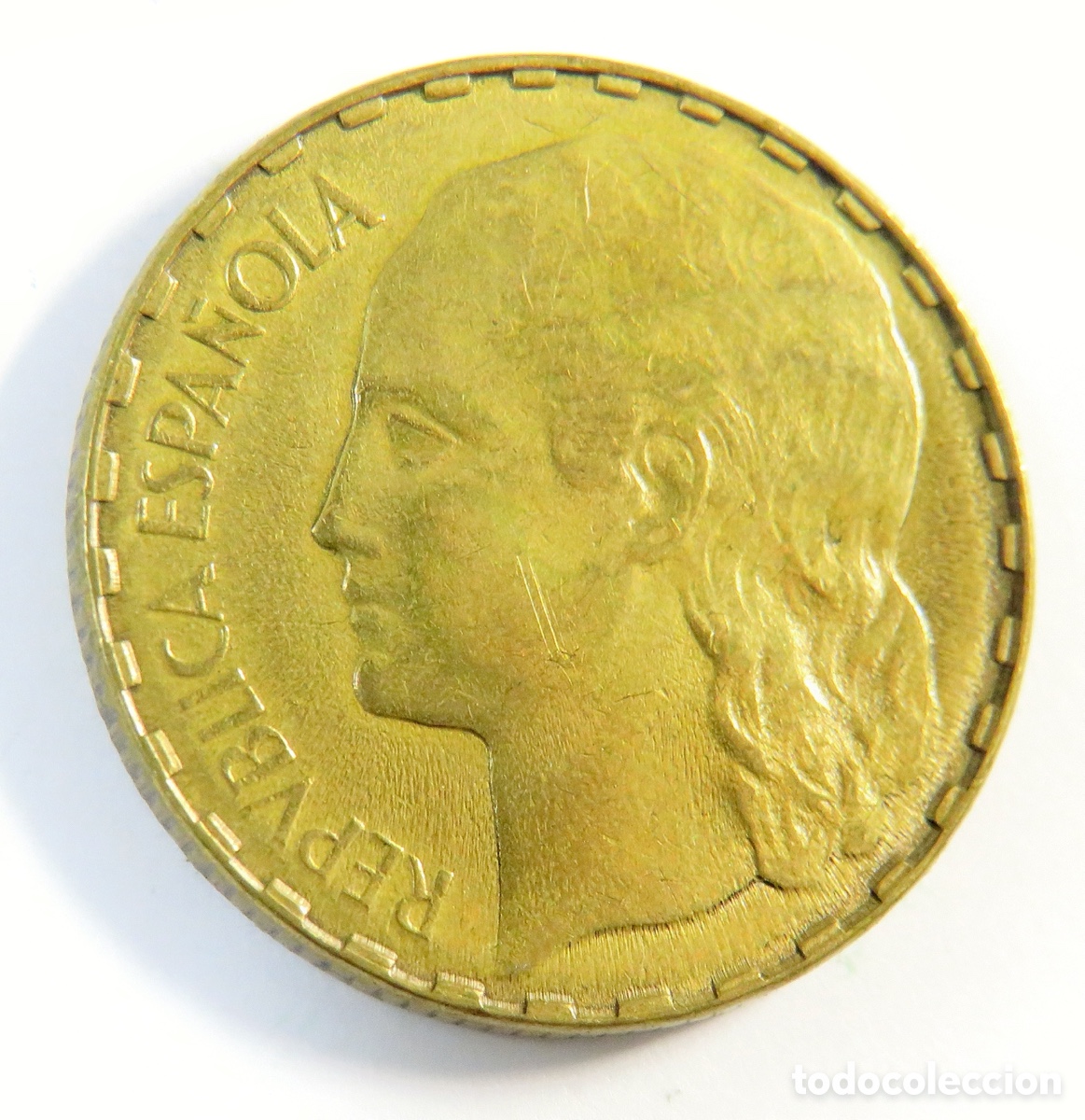 Monedas Rep&uacute;blica: Moneda de 1 Peseta 1937 Rep&uacute;blica Espa&ntilde;ola Guerra Civil Muy Bonita