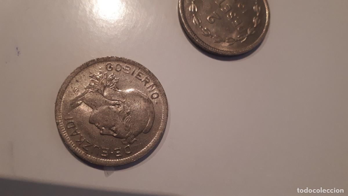 Monedas Rep&uacute;blica: Moneda 2 pesetas Gobierno de Euzkadi 1937