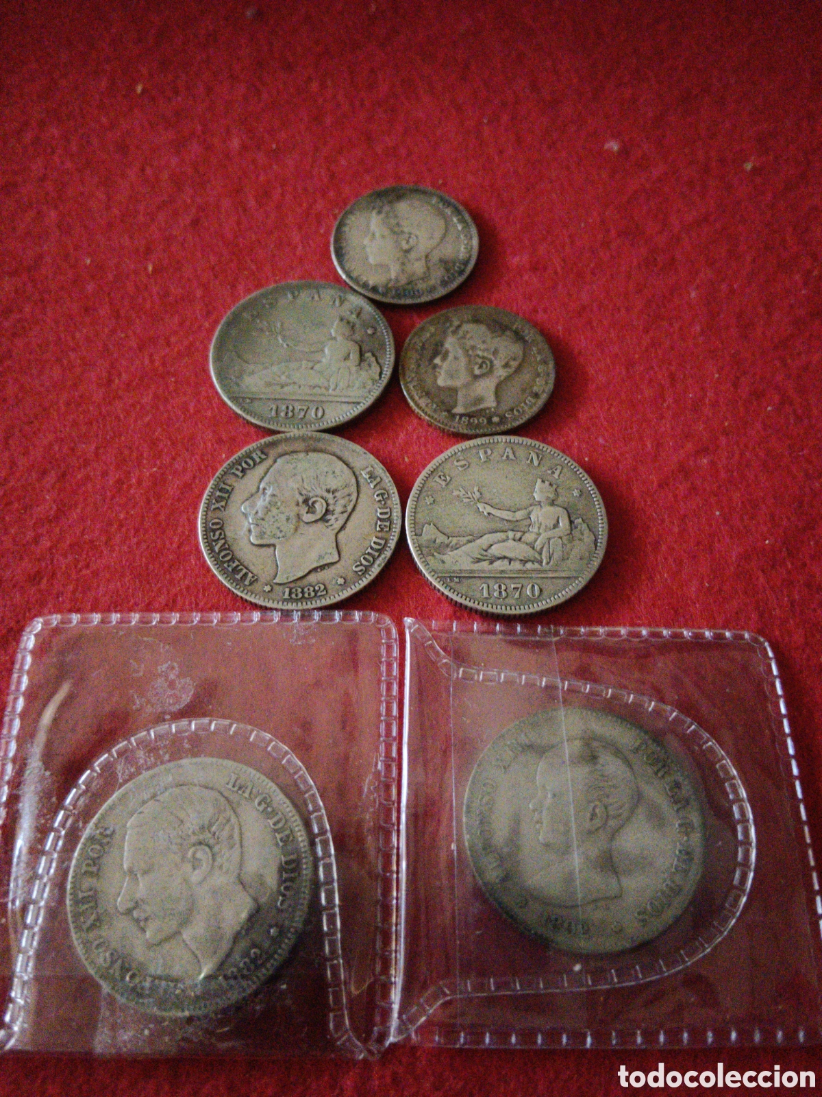 Monedas Rep&uacute;blica: Monedas de plata conservaci&oacute;n estupenda