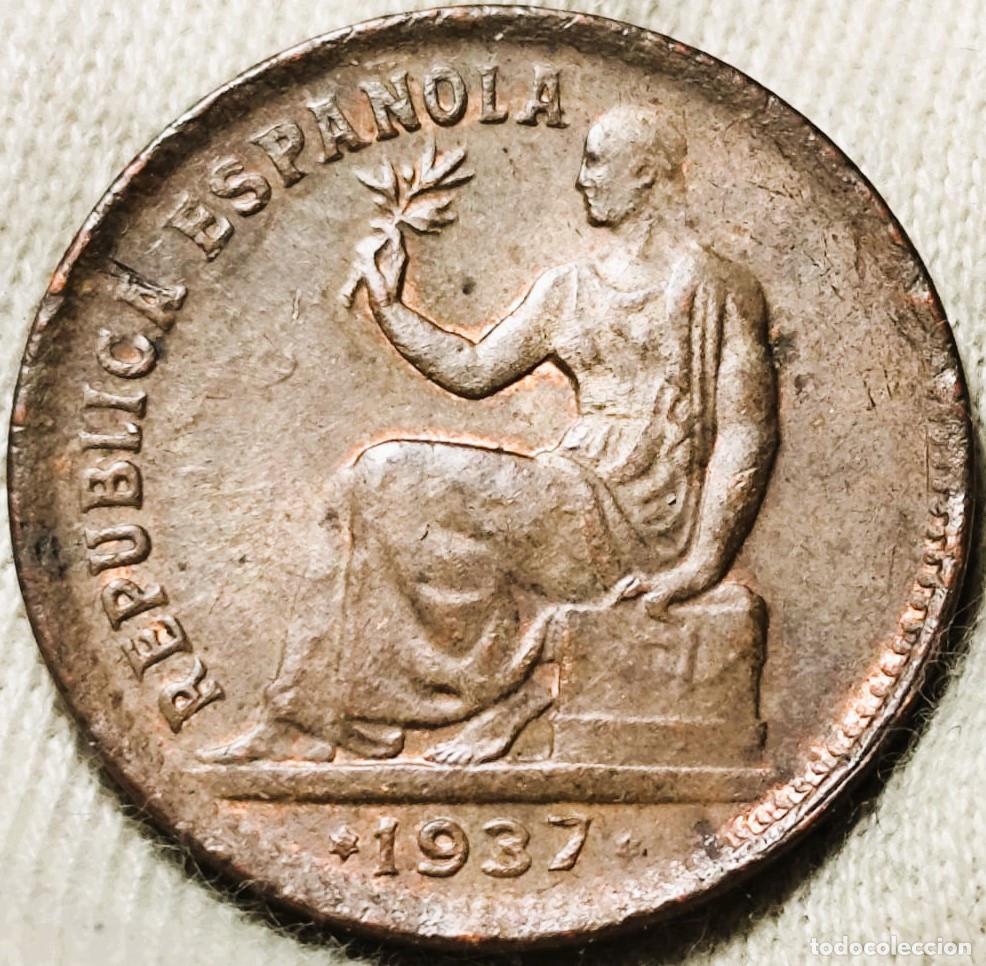 Monedas Rep&uacute;blica: Moneda de 50 C&eacute;ntimos. Espa&ntilde;a. A&ntilde;o: 1937. Periodo: Segunda Rep&uacute;blica (1931‑1939). Lote 2234