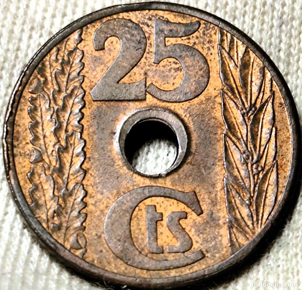 Monedas Rep&uacute;blica: Moneda de 25 c&eacute;ntimos de la Rep&uacute;blica Espa&ntilde;ola, a&ntilde;o 1938, Lote 2236