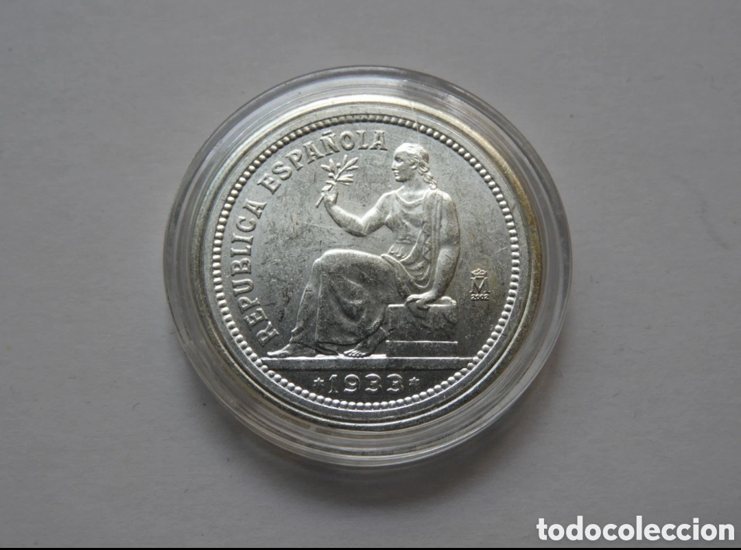 Monedas Rep&uacute;blica: Moneda de 1 Peseta 1933 - Rep&uacute;blica Espa&ntilde;ola