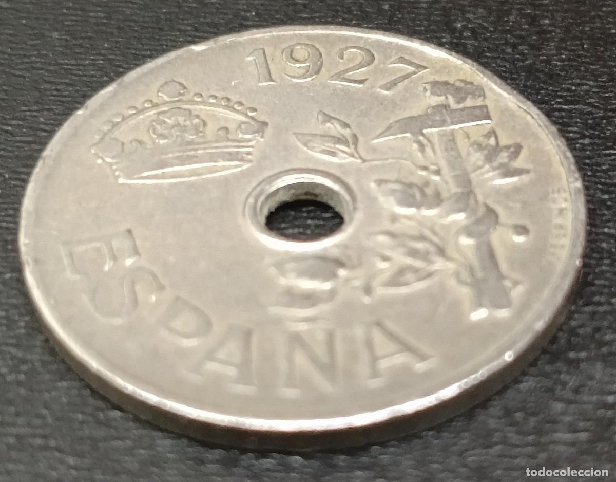 Monedas Rep&uacute;blica: Moneda de 25 centimos a&ntilde;o 1927 - Foto 2