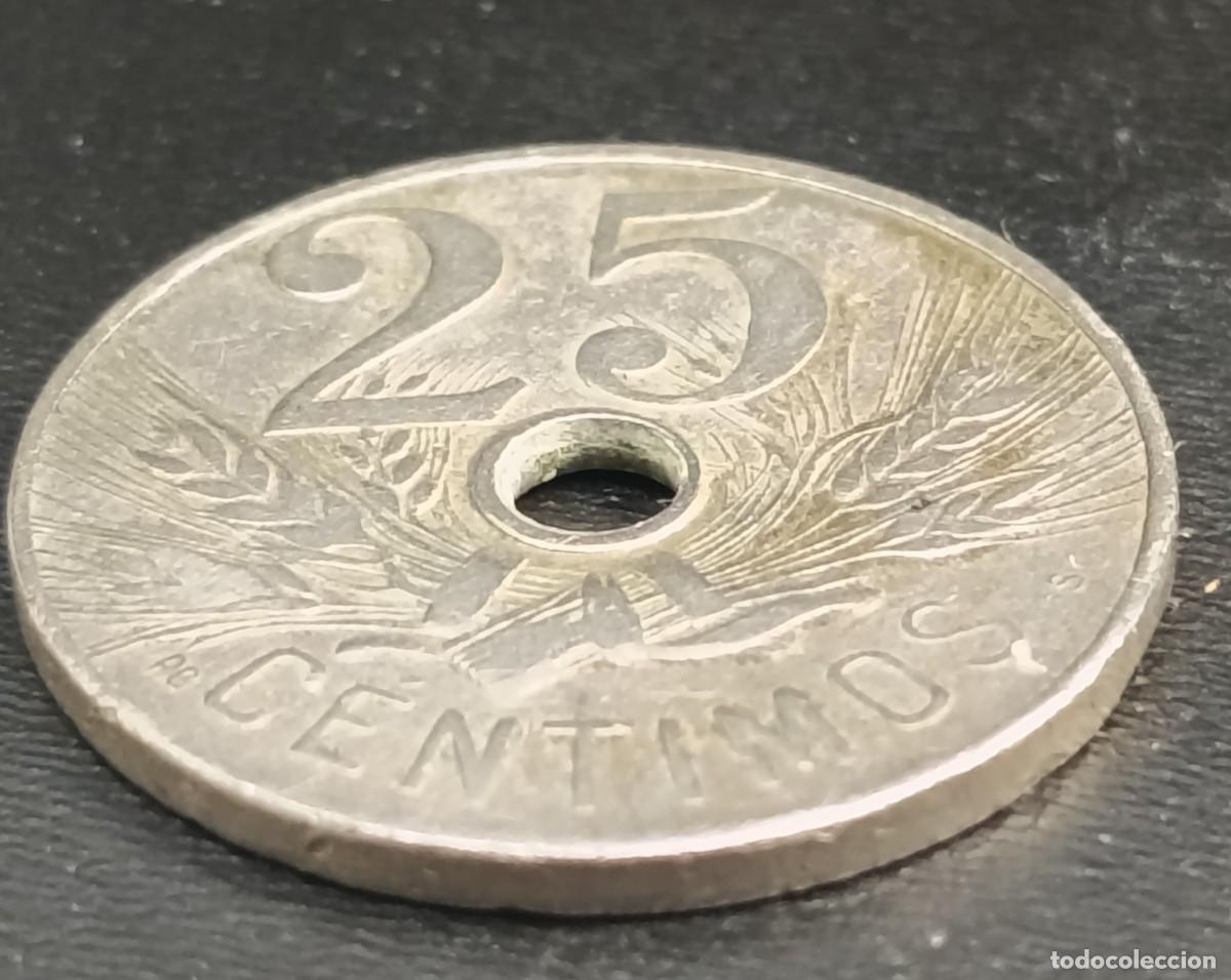 Monedas Rep&uacute;blica: Moneda de 25 centimos a&ntilde;o 1927 - Foto 4