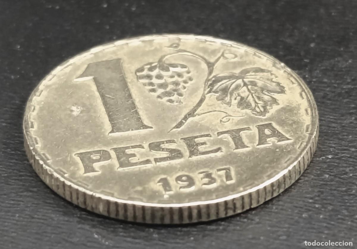 Republic Coins: Moneda de 1 peseta a&ntilde;o 1937