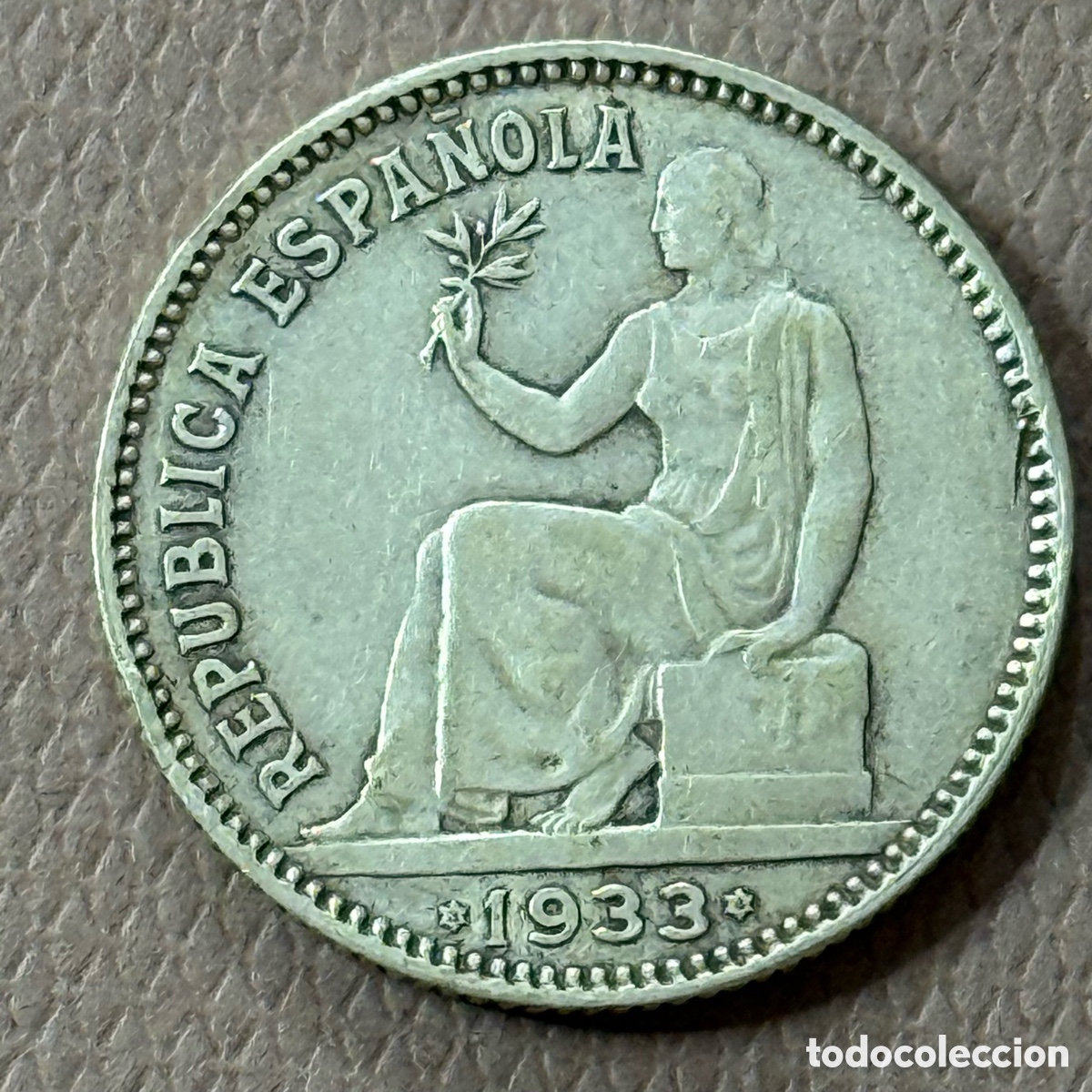 Monedas Rep&uacute;blica: 1 PESETA PLATA - 1933 *3-4 - REPUBLICA ESPA&Ntilde;OLA