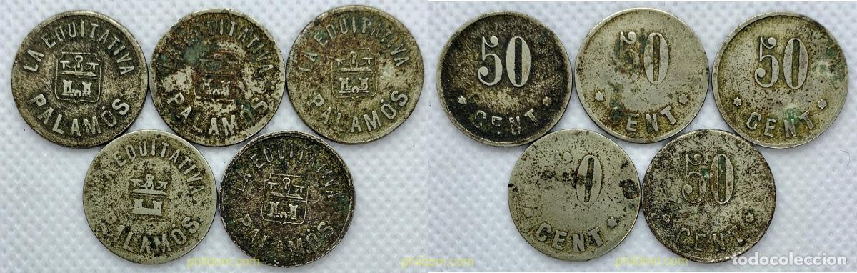 M&uuml;nzen der Zweiten Republik: 2160 ESPA&Ntilde;A 1937 FICHA DE 5 CENTIMOS LA EQUITATIVA DE PALAMOS