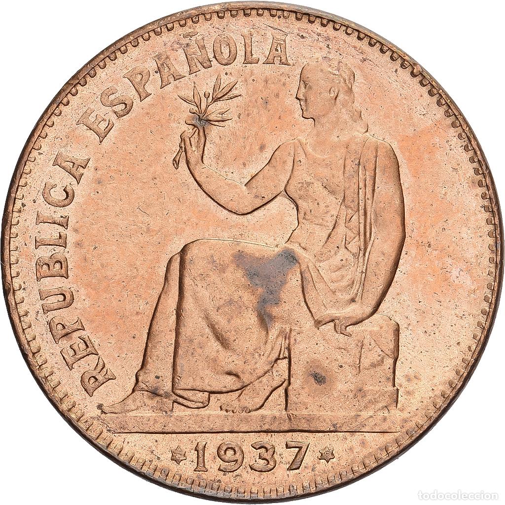 Republic Coins: [#348124] Espa&ntilde;a, 50 Centimos, 1937, SC, Cobre, KM:754