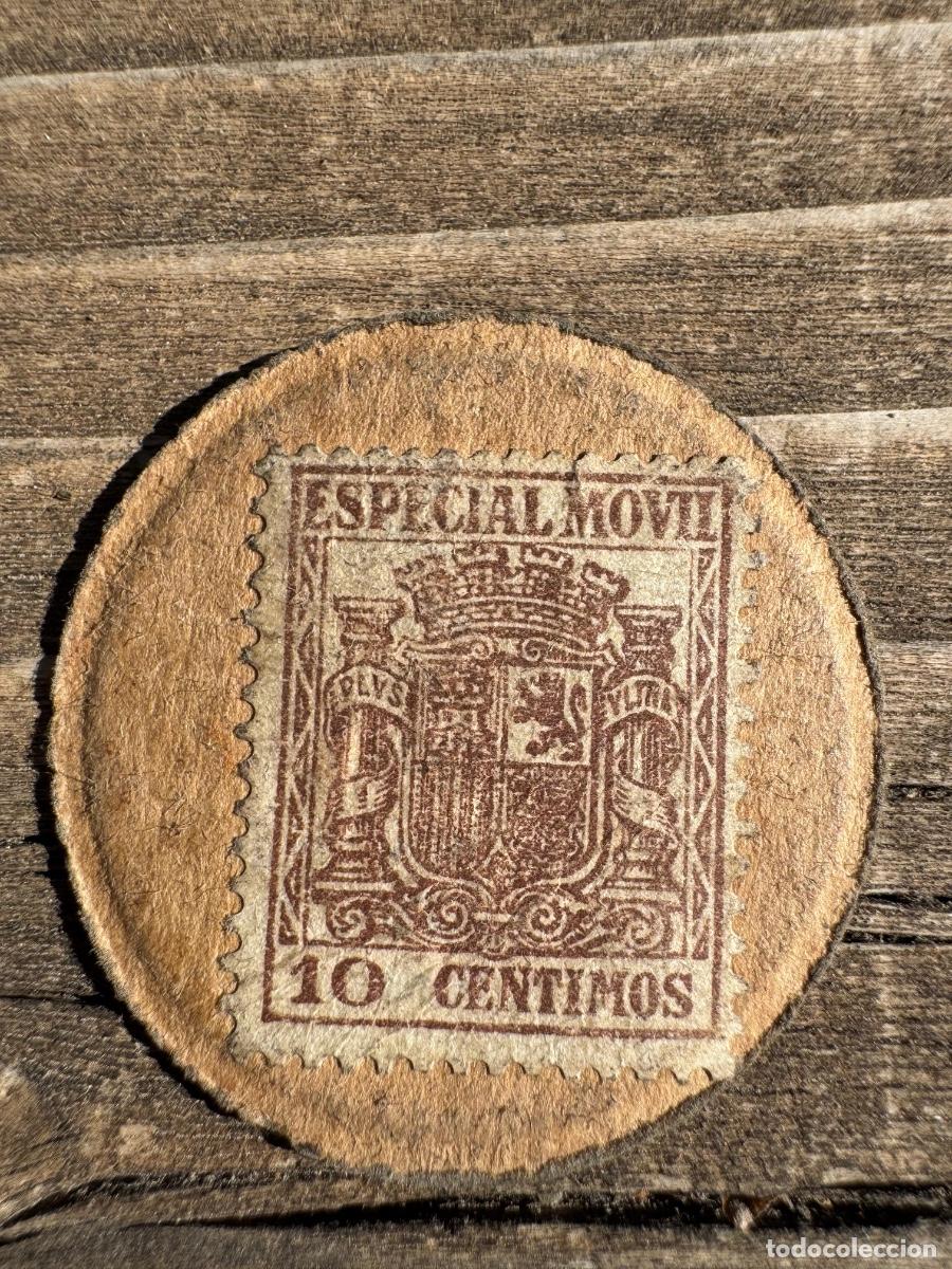 Monedas Rep&uacute;blica: Moneda de papel de la Guerra Civil Espa&ntilde;ola bando republicano 1937-38 5 10 c&eacute;ntimos 3,5cms