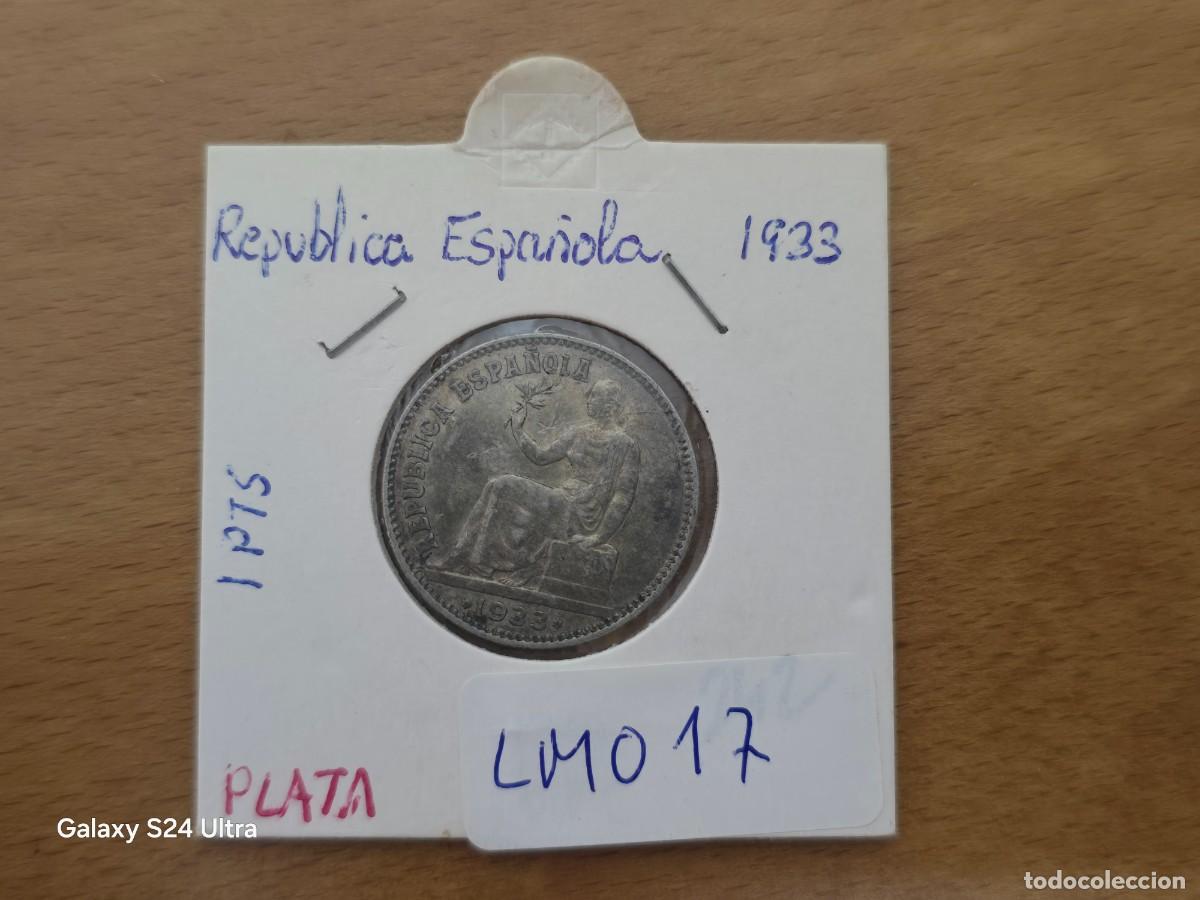 Monete Repubblica: 1 PESETA DE 1933 *3*4 ....MUY BONITA.....5 GRAMOS DE PLATA....LM017.....LA DE LAS FOTOS
