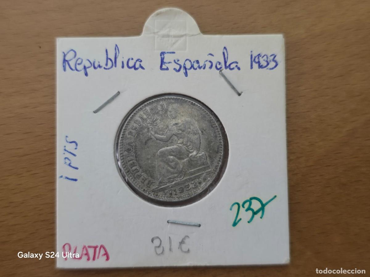 Monete Repubblica: 1 PESETA DE 1933 *3*4 ....MUY BONITA.....5 GRAMOS DE PLATA....LM018.....LA DE LAS FOTOS