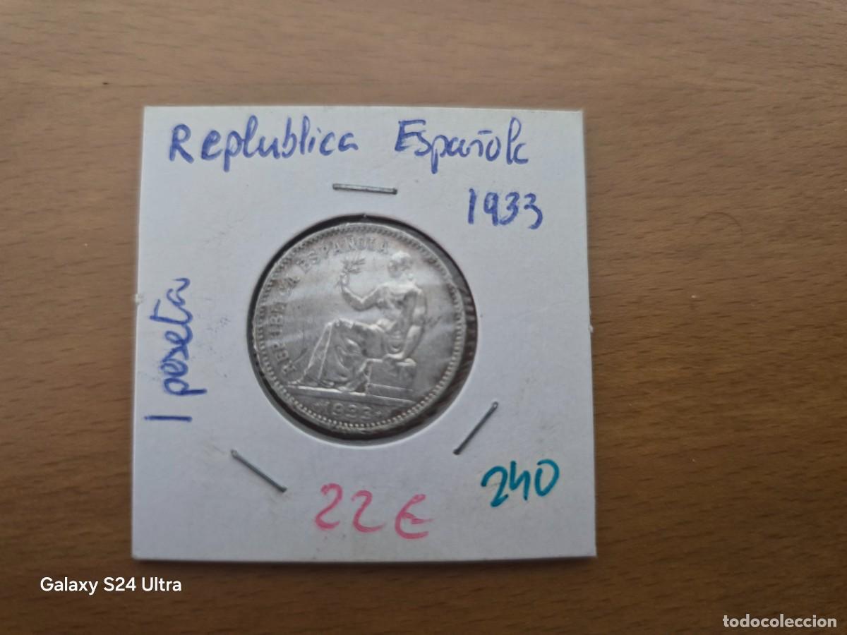 Monete Repubblica: 1 PESETA DE 1933 *3*4 ....MUY BONITA.....5 GRAMOS DE PLATA....LM020.....LA DE LAS FOTOS