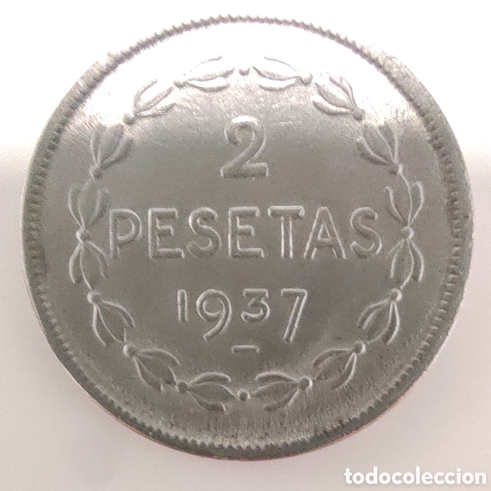 Monedas Rep&uacute;blica: 2 pesetas EUSKADI II Rep&uacute;blica - Foto 1