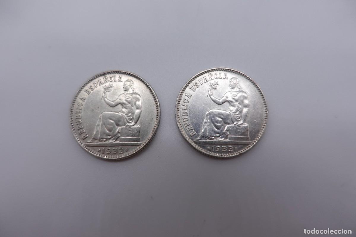 Monedas Rep&uacute;blica: PAREJA DE MONEDAS DE PLATA 5 PESETAS 1933 - SEGUNDA REP&Uacute;BLICA ESPA&Ntilde;OLA