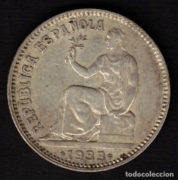 Monedas Rep&uacute;blica: ESPA&Ntilde;A MONEDA 1 PESETA 1933 * 3 * 4 REPUBLICA ESPA&Ntilde;OLA