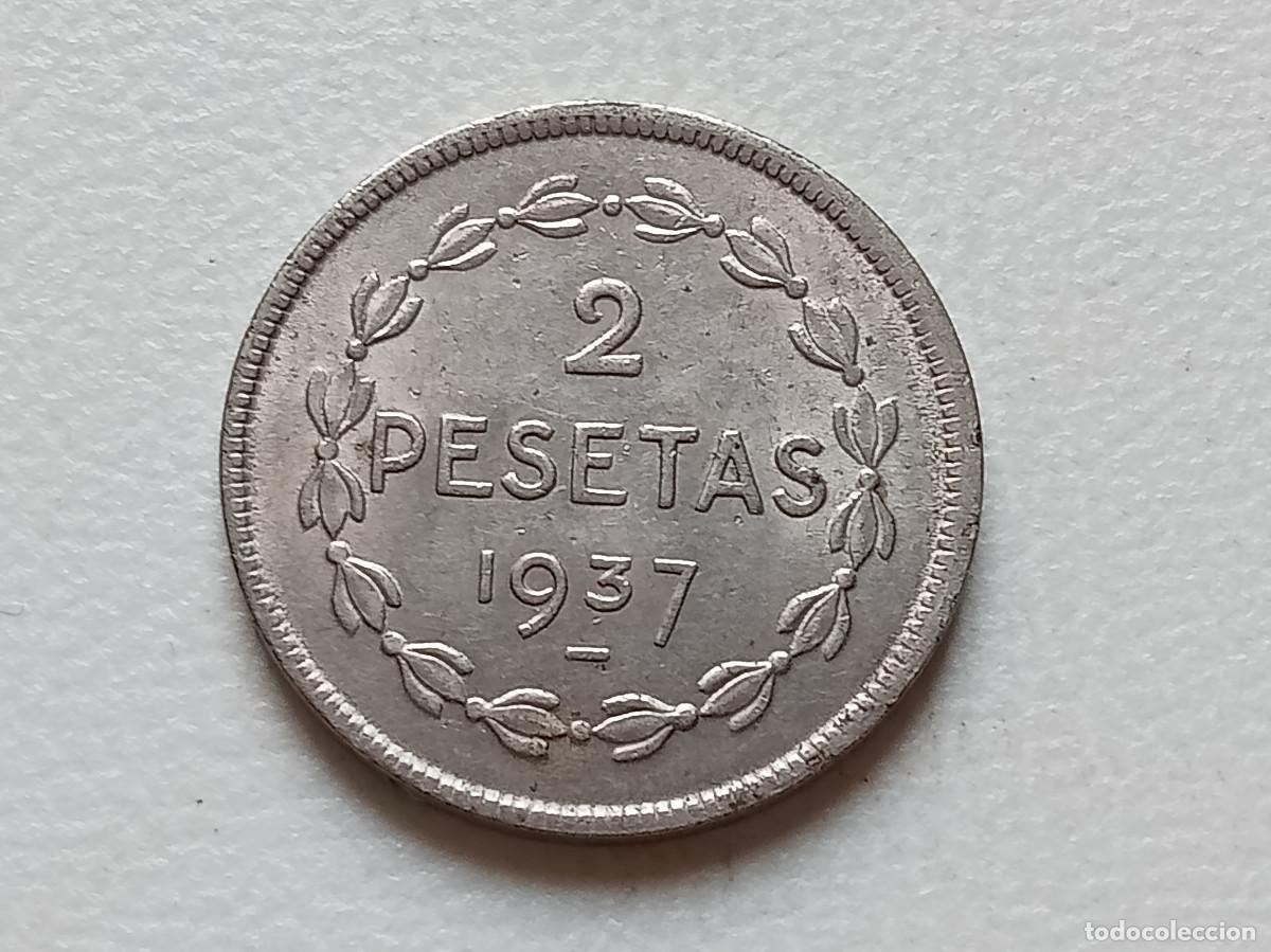 Monedas Rep&uacute;blica: II REP&Uacute;BLICA GOBIERNO DE EUZKADI 2 PESETAS 1937 MBC+