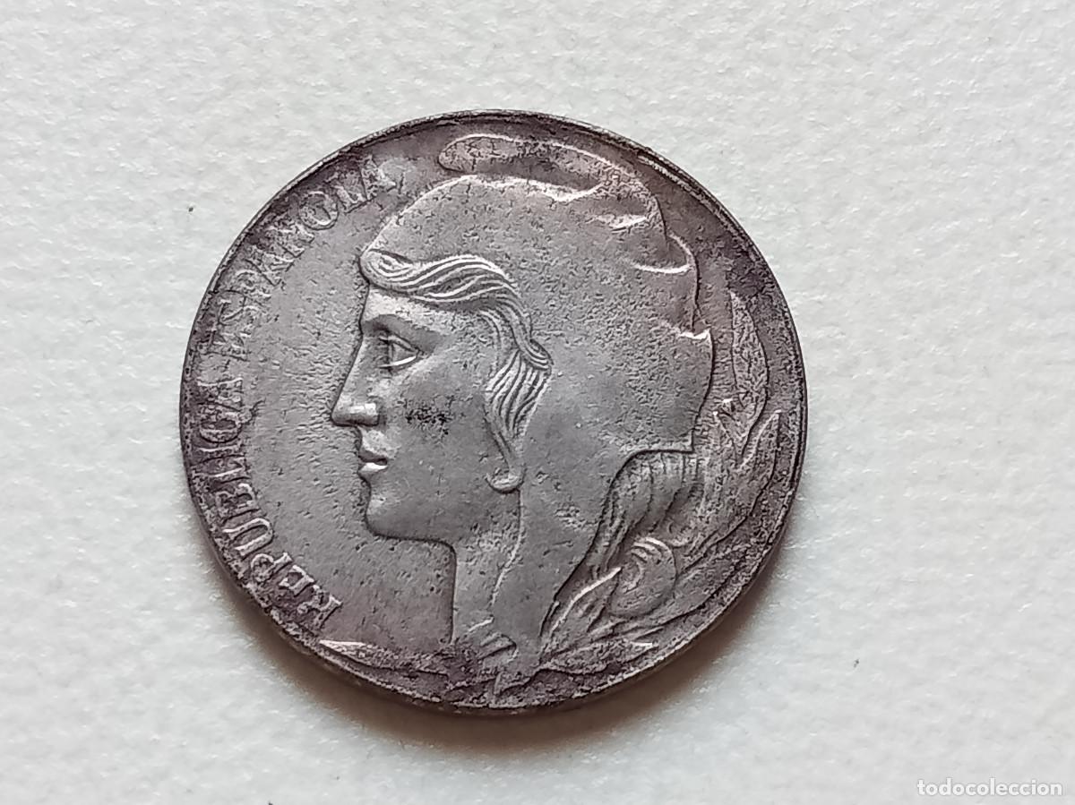 Monedas Rep&uacute;blica: II REP&Uacute;BLICA 5 C&Eacute;NTIMOS 1937 MBC+