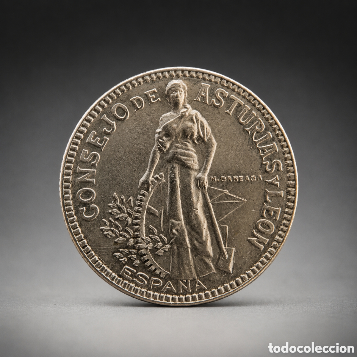 Monedas Rep&uacute;blica: Moneda de 2 Pesetas 1937 - Consejo de Asturias y Le&oacute;n - Guerra Civil Espa&ntilde;ola