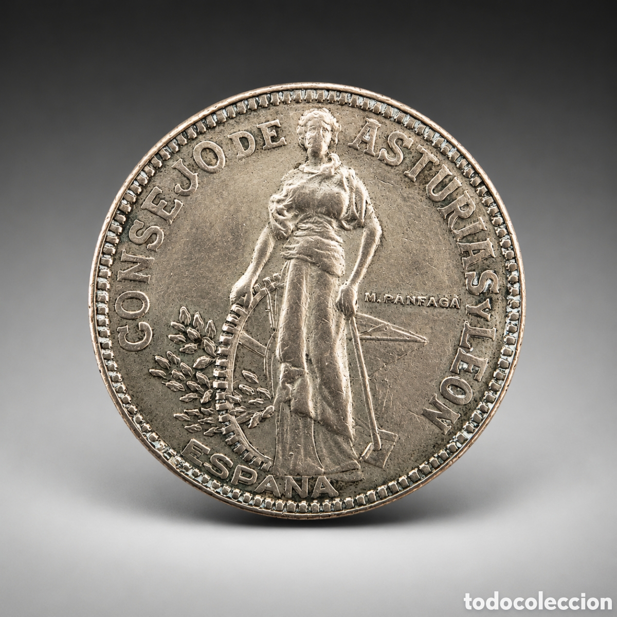 Monedas Rep&uacute;blica: Moneda de 2 Pesetas 1937 - Consejo de Asturias y Le&oacute;n - Guerra Civil Espa&ntilde;ola