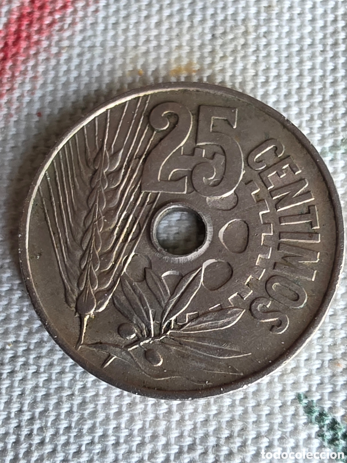 Monedas Rep&uacute;blica: MONEDA 25 CENTIMOS REPUBLICA - Foto 2