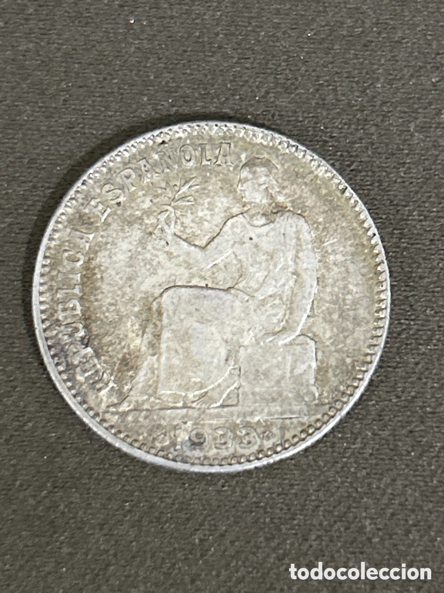 M&uuml;nzen der Zweiten Republik: MONEDA DE PLATA DE 1 PTAS REP&Uacute;BLICA ESPA&Ntilde;OLA 1933 *VER FOTOS*