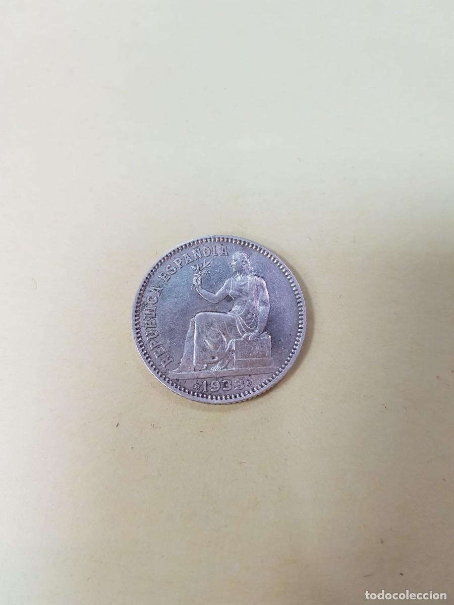Monedas Rep&uacute;blica: ESPA&Ntilde;A- 1 PESETA-1933* 3-4