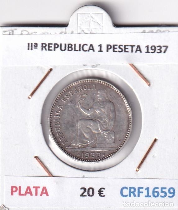 Monedas Rep&uacute;blica: CRF1659 MONEDA ESPA&Ntilde;A II&ordf; REPUBLICA 1 PESETA 1937 PLATA