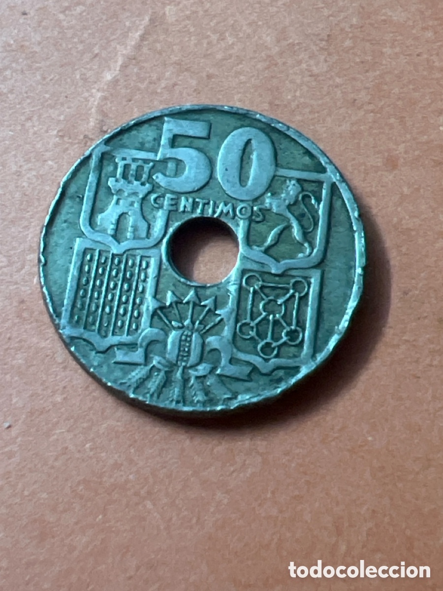 Monedas Rep&uacute;blica: C556. MONEDA - 50 CENTIMOS 1949 - Foto 4