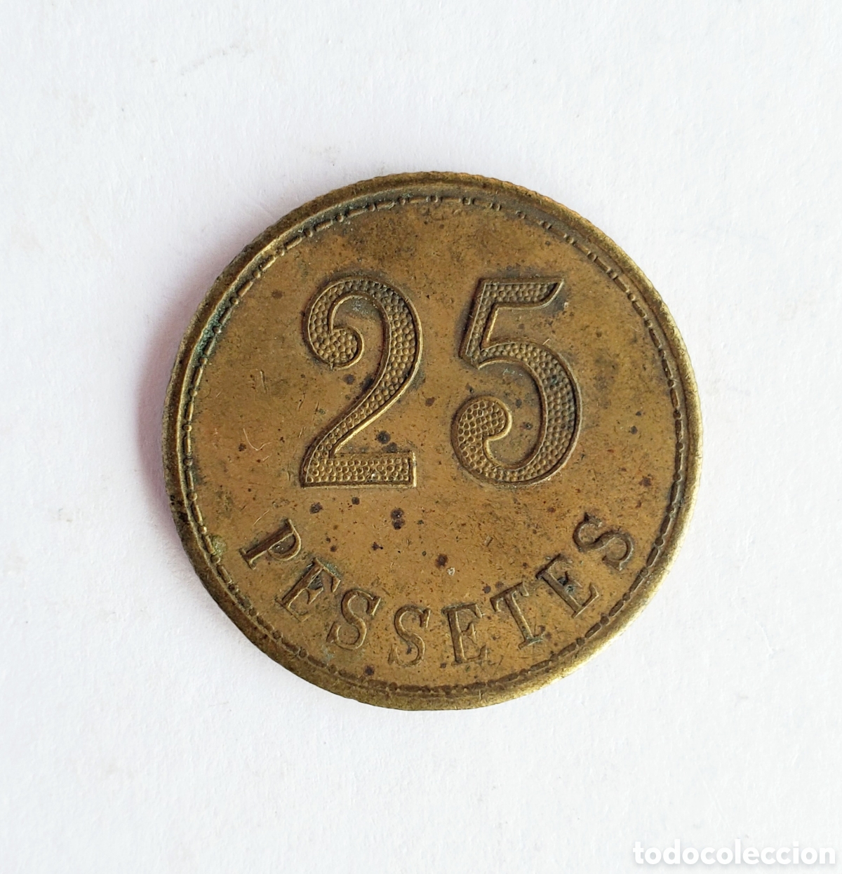 Monedas Rep&uacute;blica: COOPERATIVA OBRERA DE CONSUM LA RUBINENCA 1933 RUBI 25 Pesetas.