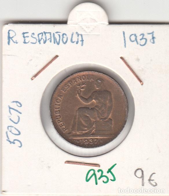 Monedas Rep&uacute;blica: CRE0935 MONEDA REPUBLICA ESPA&Ntilde;OLA 50 CENTIMOS 1937