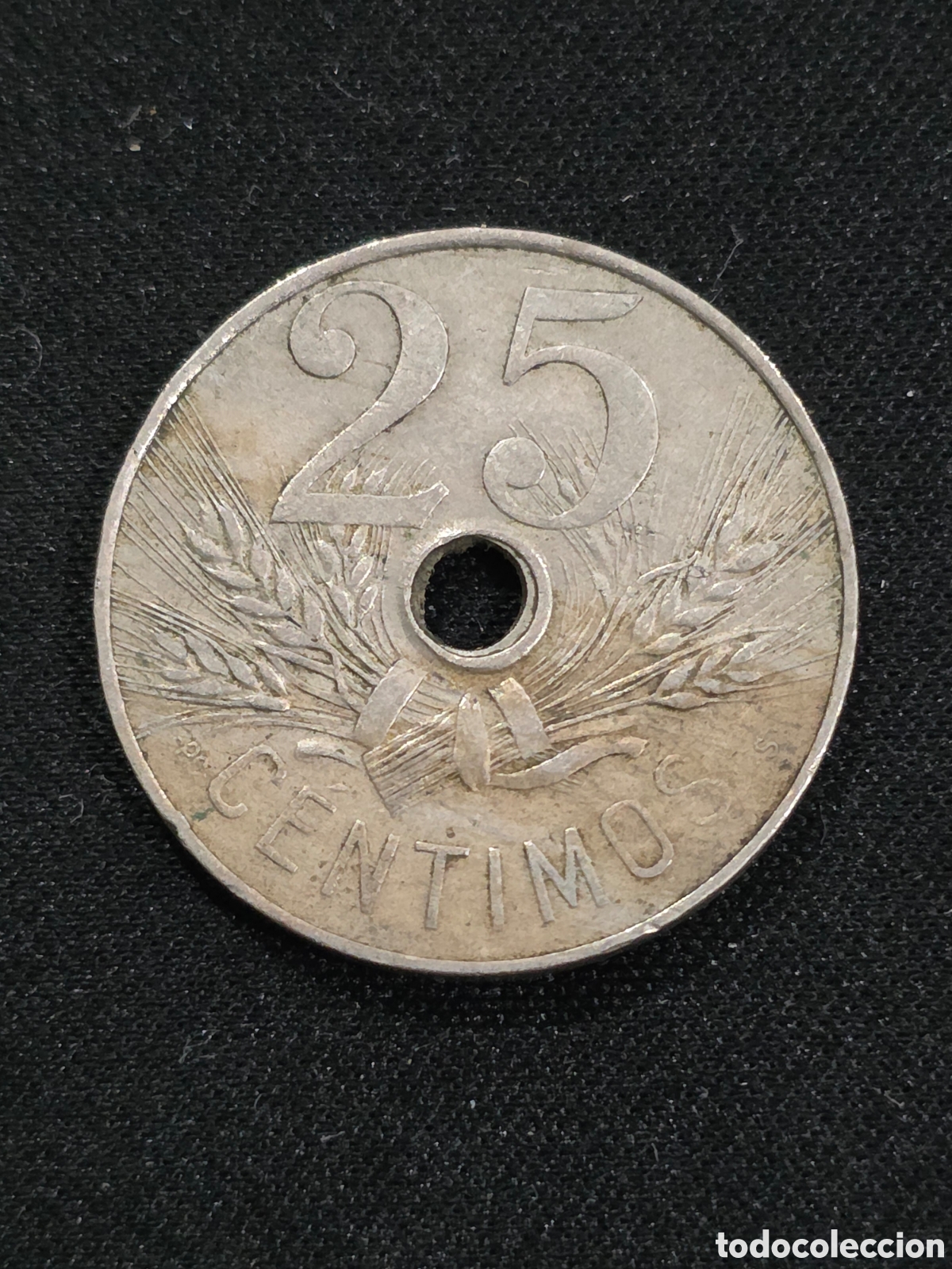 Monedas Rep&uacute;blica: Error 25 c&eacute;ntimos 1927 - Foto 2