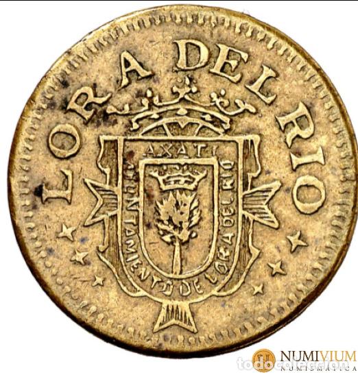 Monedas Rep&uacute;blica: Lora del R&iacute;o (Sevilla). Bando nacional. 25 c&eacute;ntimos. Muy rara. BellI&iacute;sima. Encapsulada.