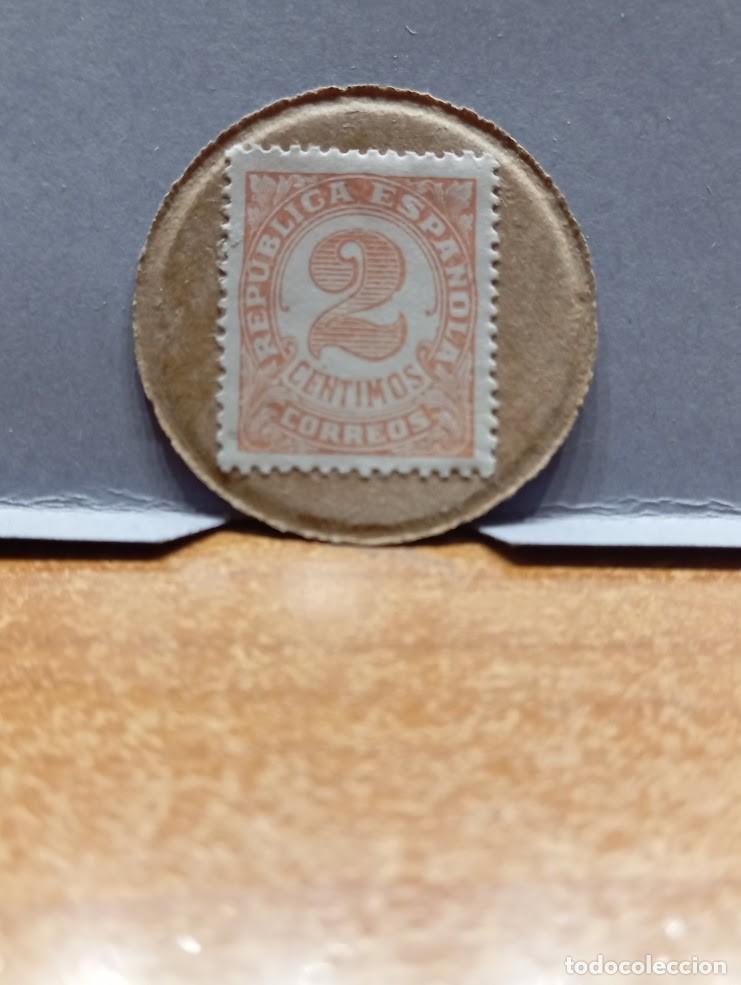 Monedas Rep&uacute;blica: N&ordm; 39 .SELLO MONEDA REPUBLICA . 2Cts. ( CIFRAS )