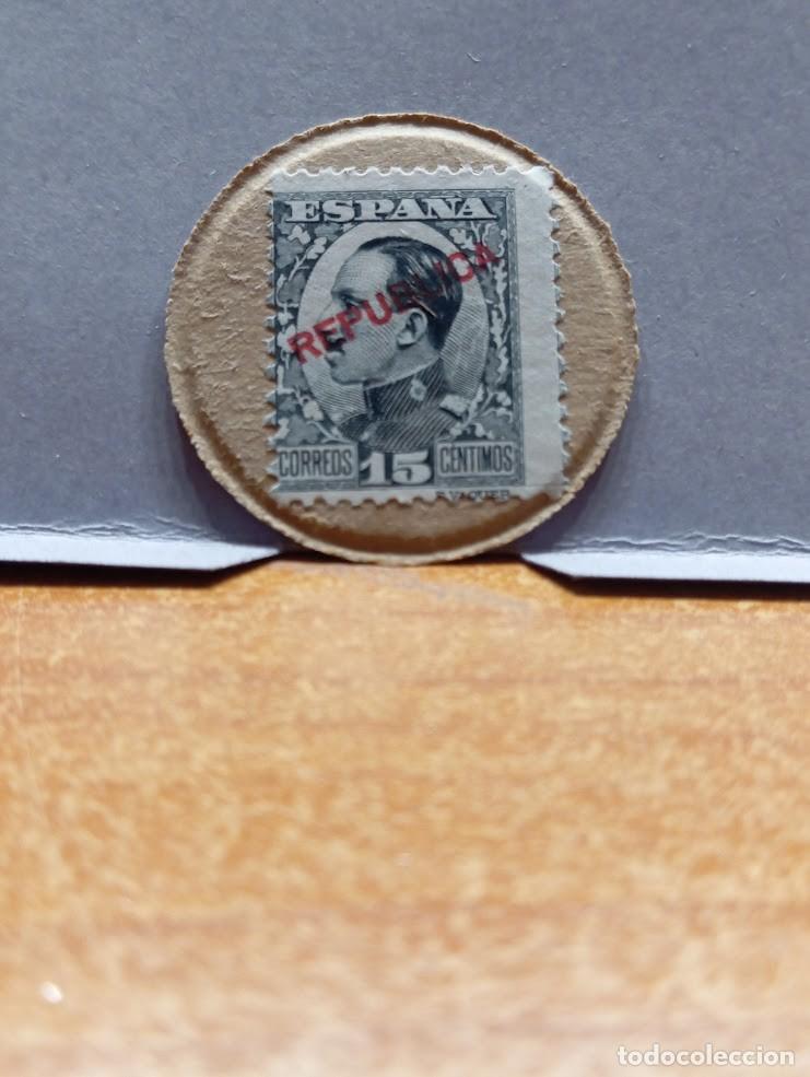 Monedas Rep&uacute;blica: N&ordm; 56 .SELLO MONEDA REPUBLICA. 15Cts.