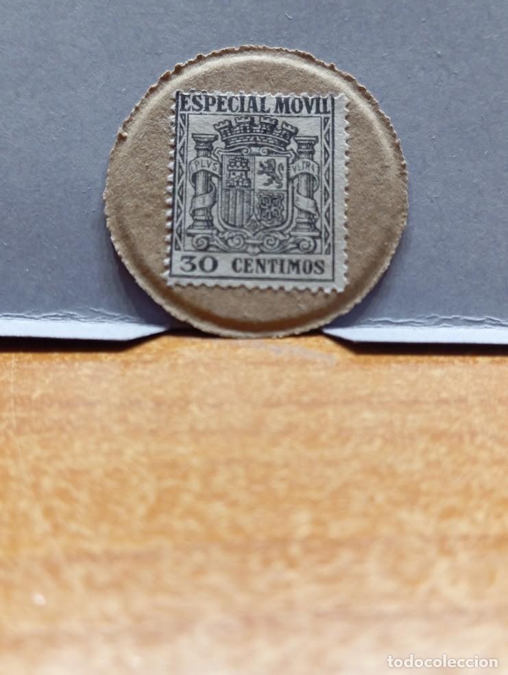 Monedas Rep&uacute;blica: N&ordm;93 SELLO MONEDA REP&Uacute;BLICA .30 Cts. TIMBRE MOVIL .