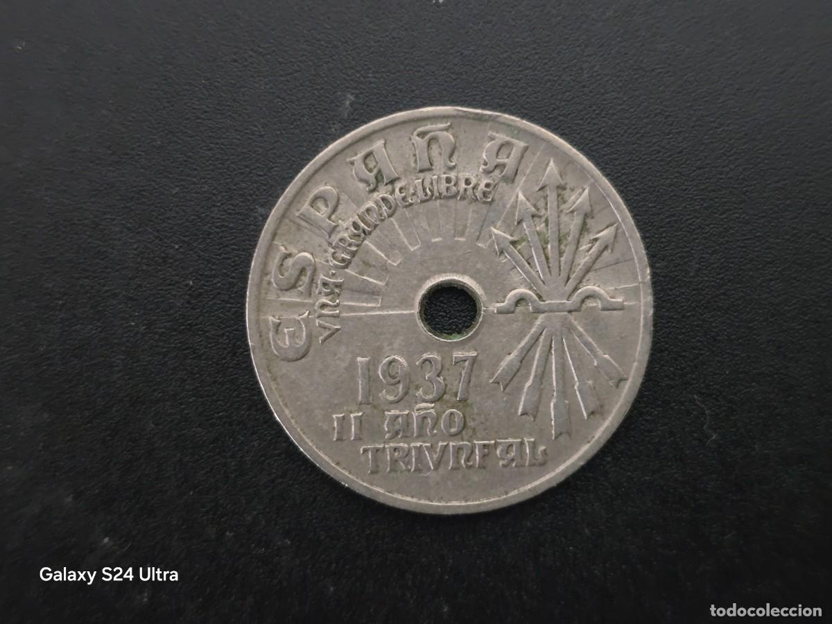 Monedas Rep&uacute;blica: 25 CENTIMOS DE 1937.....BONITA..... LA DE LAS FOTOS