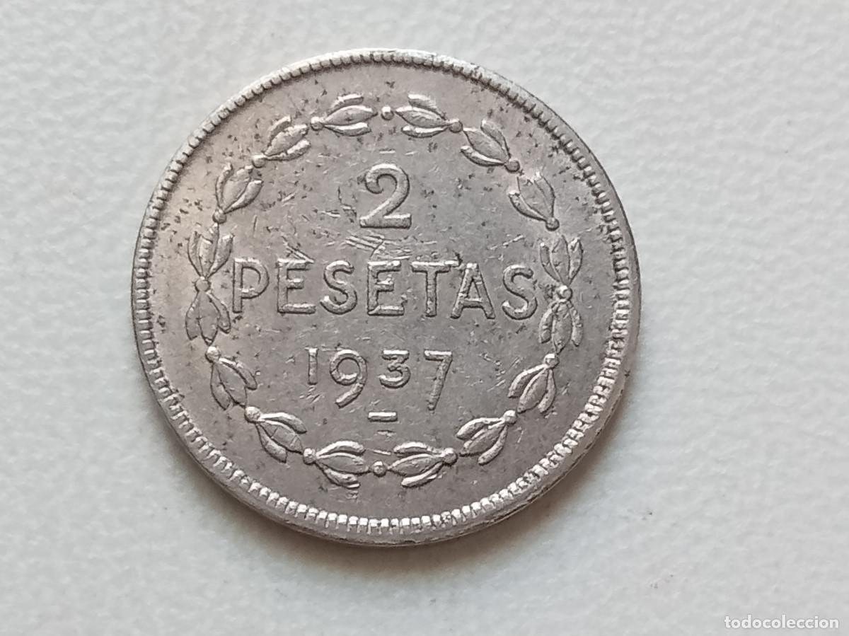 Monete Repubblica: II REP&Uacute;BLICA GOBIERNO DE EUZKADI 2 PESETAS 1937 MBC+