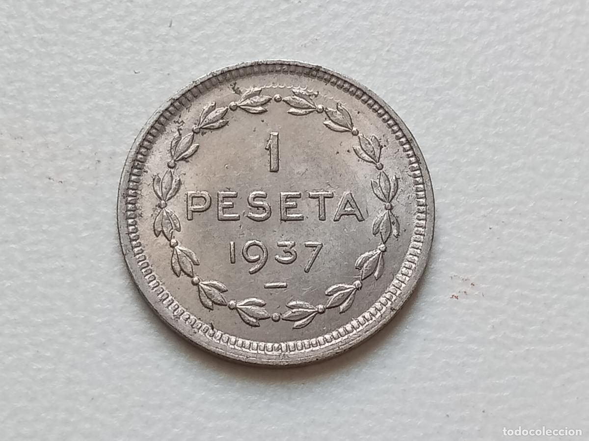 Monete Repubblica: II REP&Uacute;BLICA GOBIERNO DE EUZKADI 1 PESETA 1937 MBC+