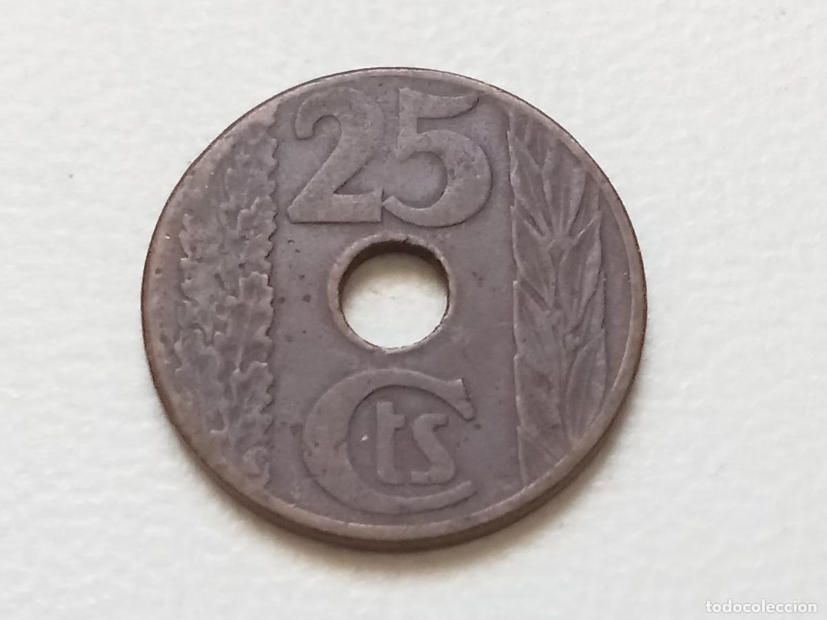Monete Repubblica: II REP&Uacute;BLICA 25 C&Eacute;NTIMOS 1938 MBC-