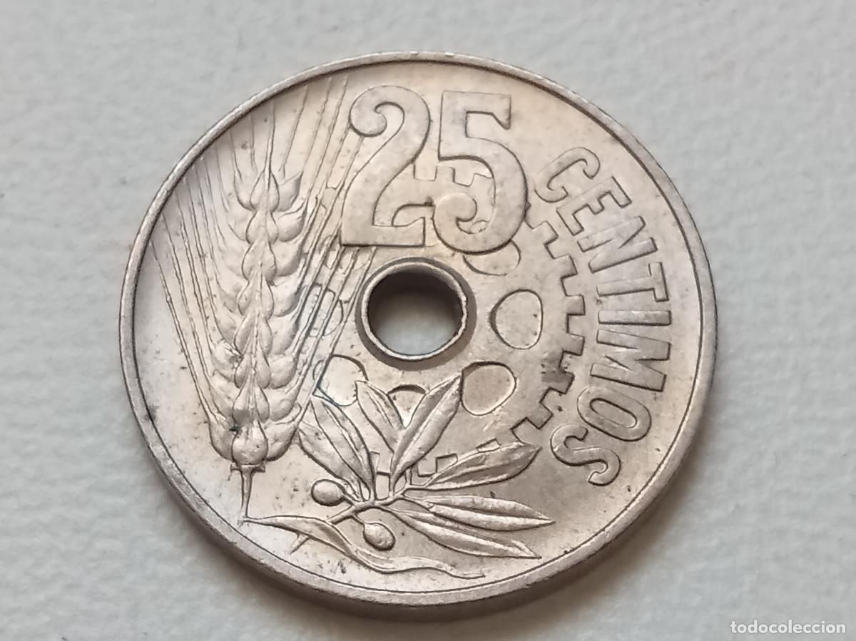 Monedas Rep&uacute;blica: II REP&Uacute;BLICA 25 C&Eacute;NTIMOS 1934 EBC- - Foto 2