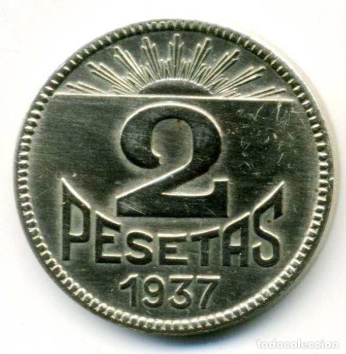 Monete Repubblica: XS- GUERRA CIVIL 1937 Asturias y Leon 2 Pesetas