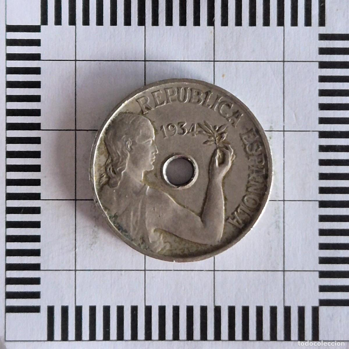 Monedas Rep&uacute;blica: 2&ordf; REP&Uacute;BLICA ESPA&Ntilde;OLA, 25 C&Eacute;NTIMOS, 1934. (KM#751).