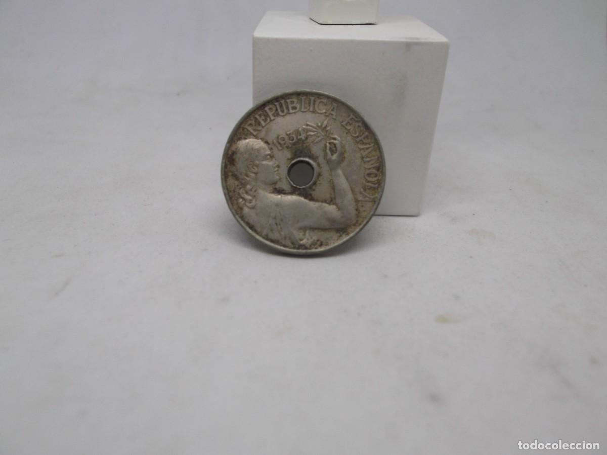 Monedas Rep&uacute;blica: Moneda Republica Espa&ntilde;ola 1934 de 25 Centimos.