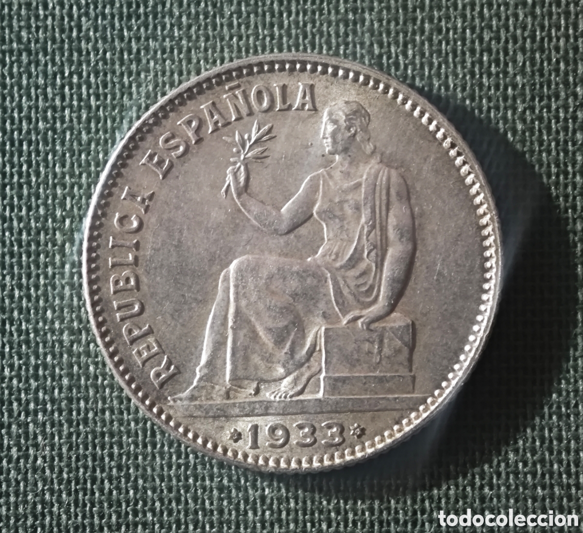 Monedas Rep&uacute;blica: 1 PESETA DE LA II REP&Uacute;BLICA ESPA&Ntilde;OLA 1933 (*3-4) SIN CIRCULAR