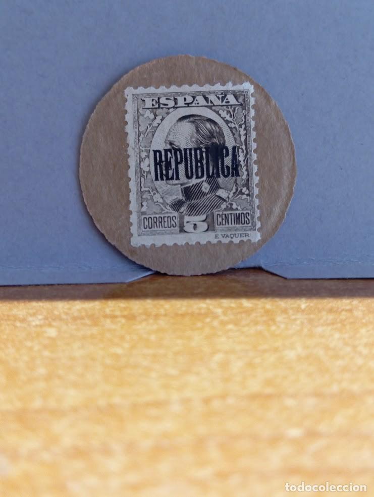 Monedas Rep&uacute;blica: N&ordm; 59 .SELLO MONEDA REPUBLICA. 5 Cts.