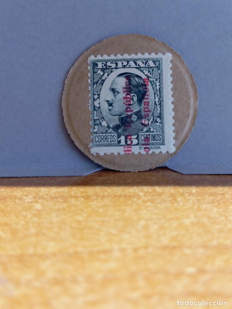 Monedas Rep&uacute;blica: N&ordm;.51 SELLO MONEDA REPUBLICA ESPA&Ntilde;OLA .15 Cts. MONARQUIA HABILITADOS .