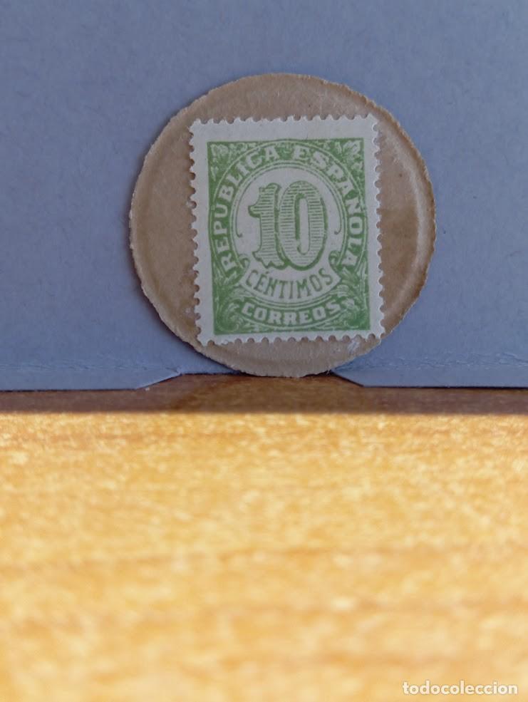 Monedas Rep&uacute;blica: N&ordm;41.SELLO MONEDA REP&Uacute;BLICA . 10 Cts. ( CIFRAS )