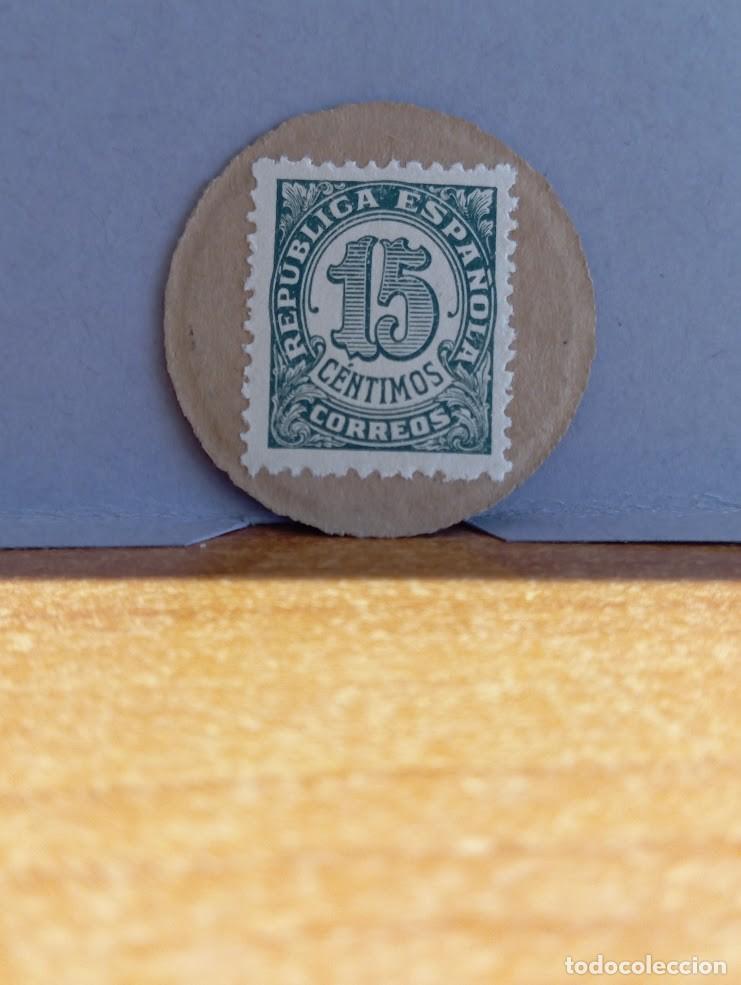 Monedas Rep&uacute;blica: N&ordm; 42 .SELLO MONEDA REPUBLICA 15 Cts . (CIFRAS)