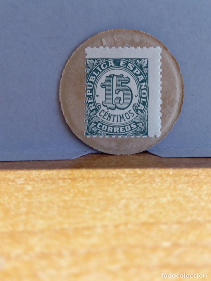 Monedas Rep&uacute;blica: N&ordm; 42 .SELLO MONEDA REPUBLICA 15 Cts . (CIFRAS)